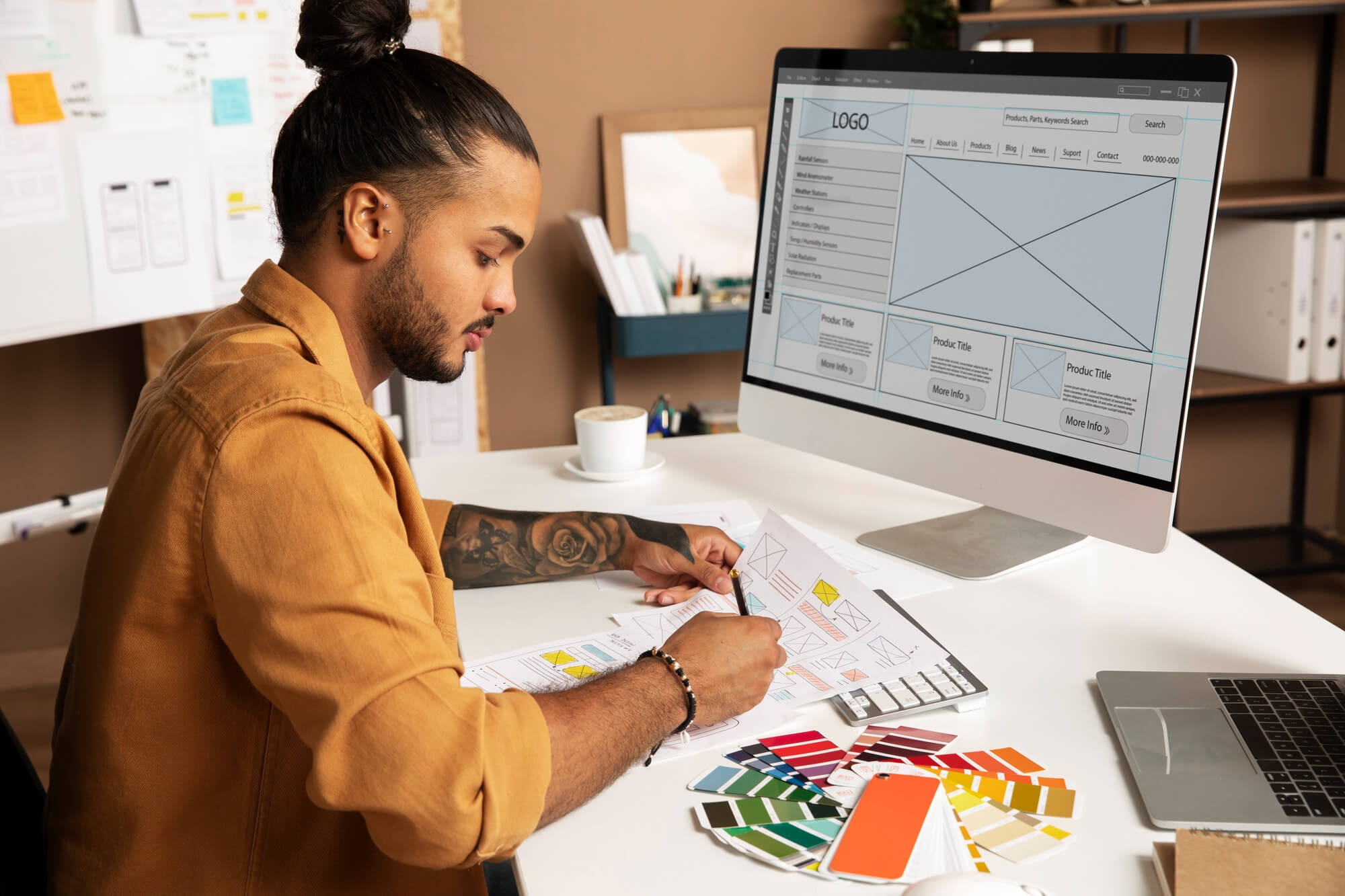 UX/UI designer optimizing a digital interface to improve user experience and boost conversions